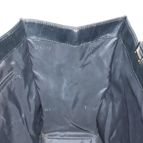 GUCCI GG Canvas Jackie Tote Bag Black Silver 002 1074 2123 Auth sw1339