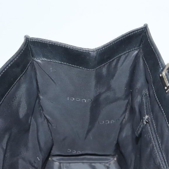 GUCCI GG Canvas Jackie Tote Bag Black Silver 002 1074 2123 Auth sw1339