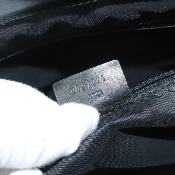 GUCCI GG Canvas Jackie Tote Bag Black Silver 002 1074 2123 Auth sw1339