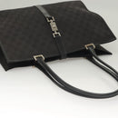 GUCCI GG Canvas Jackie Tote Bag Black Silver 002 1074 2123 Auth sw1339-6