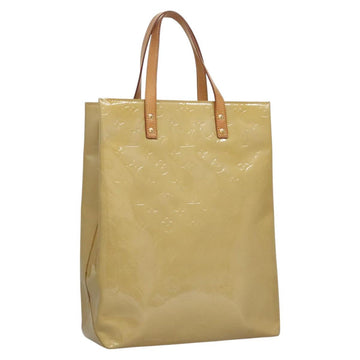 LOUIS VUITTON Monogram Vernis Reade MM Hand Bag Beige M91141 LV Auth sw134