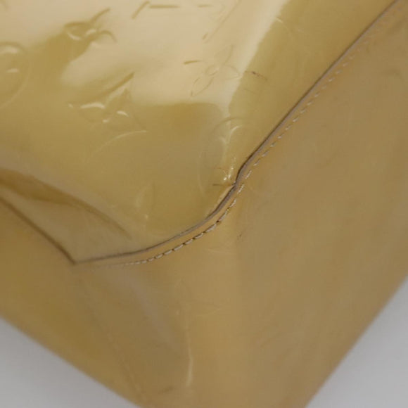 LOUIS VUITTON Monogram Vernis Reade MM Hand Bag Beige M91141 LV Auth sw134