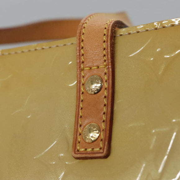 LOUIS VUITTON Monogram Vernis Reade MM Hand Bag Beige M91141 LV Auth sw134