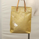 LOUIS VUITTON Monogram Vernis Reade MM Hand Bag Beige M91141 LV Auth sw134-21