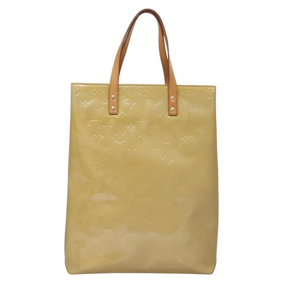 LOUIS VUITTON Monogram Vernis Reade MM Hand Bag Beige M91141 LV Auth sw134