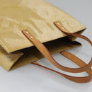 LOUIS VUITTON Monogram Vernis Reade MM Hand Bag Beige M91141 LV Auth sw134-6