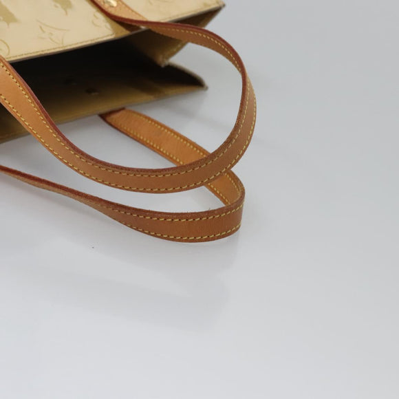 LOUIS VUITTON Monogram Vernis Reade MM Hand Bag Beige M91141 LV Auth sw134