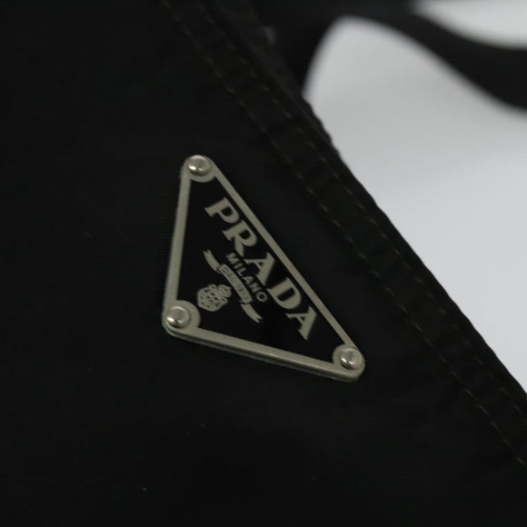 PRADA Shoulder Bag Nylon Black Silver Auth sw1340