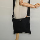 PRADA Shoulder Bag Nylon Black Silver Auth sw1340-20