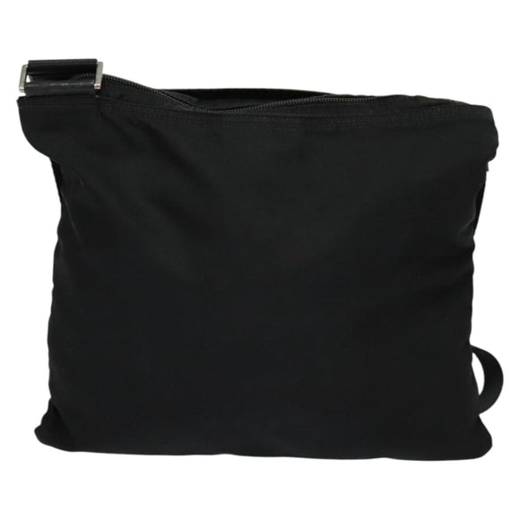 PRADA Shoulder Bag Nylon Black Silver Auth sw1340