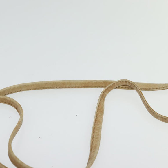 Christian Dior Honeycomb Canvas Shoulder Bag PVC Black Gold Auth sw1341