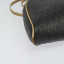 Christian Dior Honeycomb Canvas Shoulder Bag PVC Black Gold Auth sw1341-2