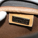 Christian Dior Honeycomb Canvas Shoulder Bag PVC Black Gold Auth sw1341-7