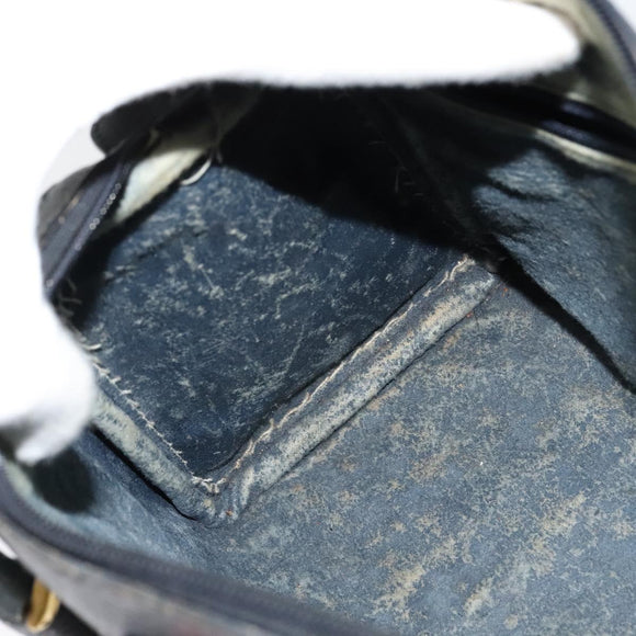 GUCCI GG Supreme Sherry Line Hand Bag PVC Navy Gold Red 40 02 006 Auth sw1342