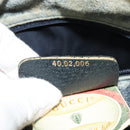 GUCCI GG Supreme Sherry Line Hand Bag PVC Navy Gold Red 40 02 006 Auth sw1342-12