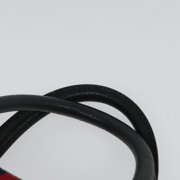 GUCCI GG Supreme Sherry Line Hand Bag PVC Navy Gold Red 40 02 006 Auth sw1342