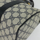 GUCCI GG Supreme Sherry Line Hand Bag PVC Navy Gold Red 40 02 006 Auth sw1342-14