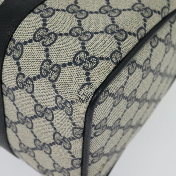 GUCCI GG Supreme Sherry Line Hand Bag PVC Navy Gold Red 40 02 006 Auth sw1342