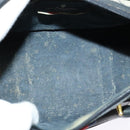 GUCCI GG Supreme Sherry Line Hand Bag PVC Navy Gold Red 40 02 006 Auth sw1342-10