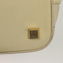 LOUIS VUITTON Suhari Lockit MM Hand Bag Leather White M91874 LV Auth sw1347-17