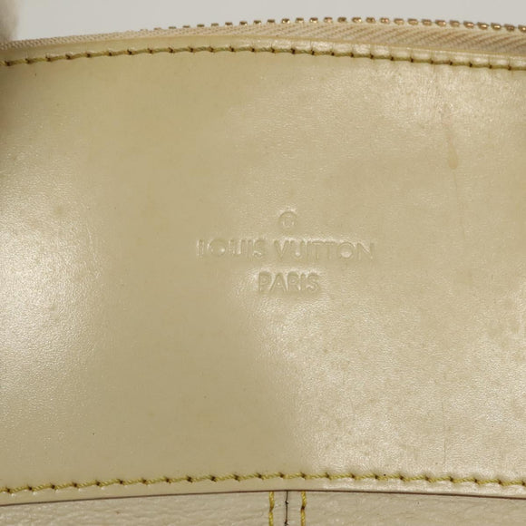 LOUIS VUITTON Suhari Lockit MM Handtasche Leder Weiß M91874 LV Auth sw1347
