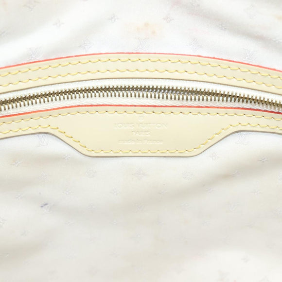 LOUIS VUITTON Suhari Lockit MM Hand Bag Leather White M91874 LV Auth sw1347