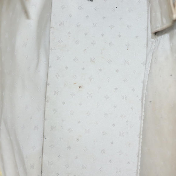 LOUIS VUITTON Suhari Lockit MM Hand Bag Leather White M91874 LV Auth sw1347