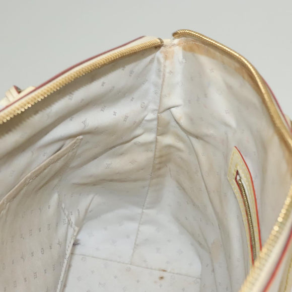 LOUIS VUITTON Suhari Lockit MM Handtasche Leder Weiß M91874 LV Auth sw1347
