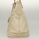 LOUIS VUITTON Suhari Lockit MM Hand Bag Leather White M91874 LV Auth sw1347-3