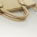 LOUIS VUITTON Suhari Lockit MM Handtasche Leder Weiß M91874 LV Auth sw1347-7