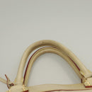 LOUIS VUITTON Suhari Lockit MM Handtasche Leder Weiß M91874 LV Auth sw1347-8