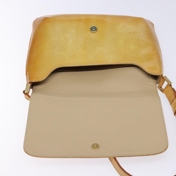 LOUIS VUITTON Monogram Vernis Thompson Street Bag Beige M91301 LV Auth sw1349