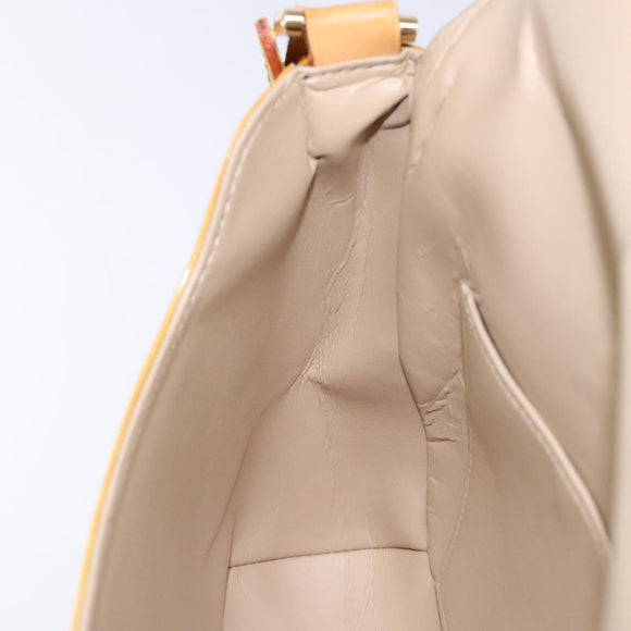 LOUIS VUITTON Monogram Vernis Thompson Street Bag Beige M91301 LV Auth sw1349