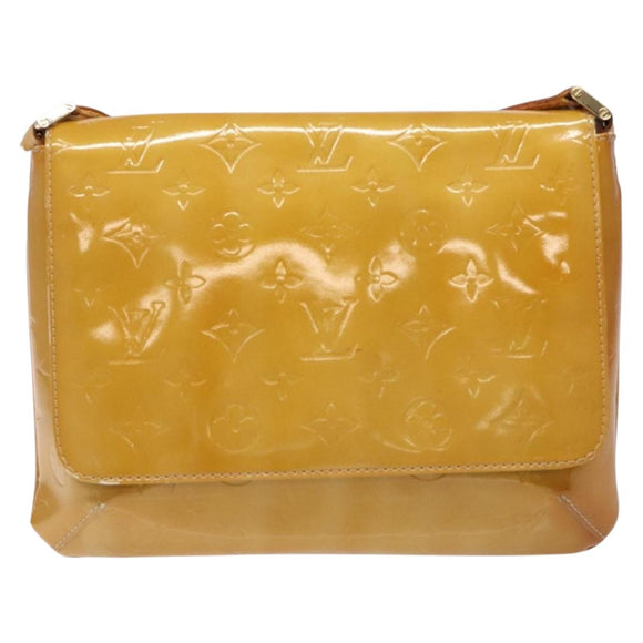 LOUIS VUITTON Monogram Vernis Thompson Street Bag Beige M91301 LV Auth sw1349