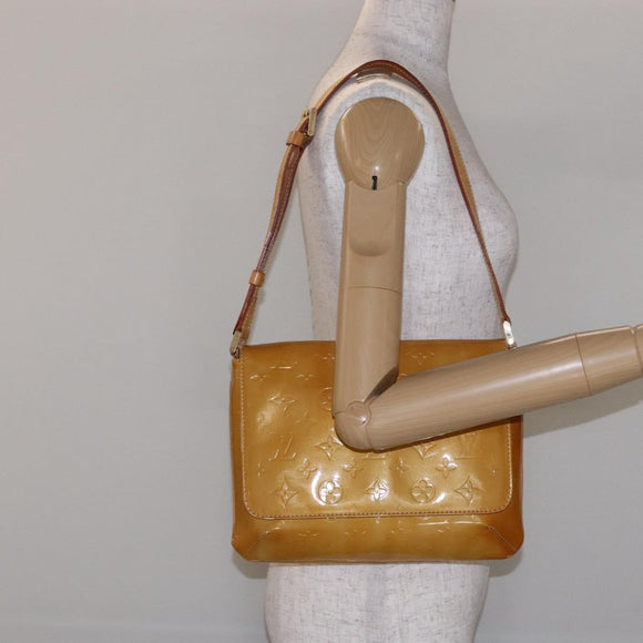 LOUIS VUITTON Monogram Vernis Thompson Street Bag Beige M91301 LV Auth sw1349