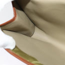 Christian Dior Chain Shoulder Bag Nylon Leather Beige Gold Auth sw1353-19