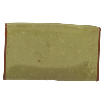 Christian Dior Chain Shoulder Bag Nylon Leather Beige Gold Auth sw1353 - 0