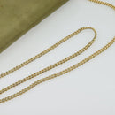 Christian Dior Chain Shoulder Bag Nylon Leather Beige Gold Auth sw1353-7