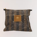 FENDI Pecan Bag Enamel PVC 3Set Brown Black Auth sw1354-10