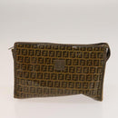 FENDI Pecan Bag Enamel PVC 3 Set Brown Black Auth sw1354-13