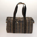 FENDI Pecan Bag Enamel PVC 3Set Brown Black Auth sw1354-2