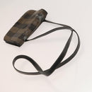 FENDI Pecan Bag Enamel PVC 3 Set Brown Black Auth sw1354-23