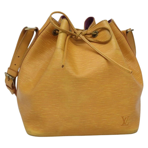 LOUIS VUITTON Epi Petit Noe Shoulder Bag Yellow M44109 LV Auth sw1355