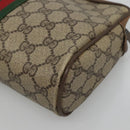 GUCCI GG Supreme Web Sherry Line Bag PVC Beige Brown 89 01 012 Auth sw1358-10