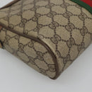 GUCCI GG Supreme Web Sherry Line Bag PVC Beige Brown 89 01 012 Auth sw1358-11