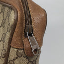 GUCCI GG Supreme Web Sherry Line Bag PVC Beige Brown 89 01 012 Auth sw1358-12