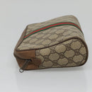 GUCCI GG Supreme Web Sherry Line Bag PVC Beige Brown 89 01 012 Auth sw1358-4