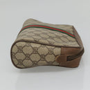 GUCCI GG Supreme Web Sherry Line Bag PVC Beige Brown 89 01 012 Auth sw1358-5