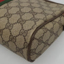 GUCCI GG Supreme Web Sherry Line Bag PVC Beige Brown 89 01 012 Auth sw1358-8