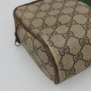 GUCCI GG Supreme Web Sherry Line Bag PVC Beige Brown 89 01 012 Auth sw1358-9
